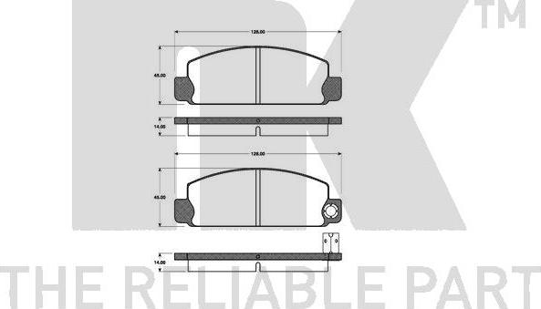 NK 223210 - Тормозные колодки, дисковые, комплект autosila-amz.com