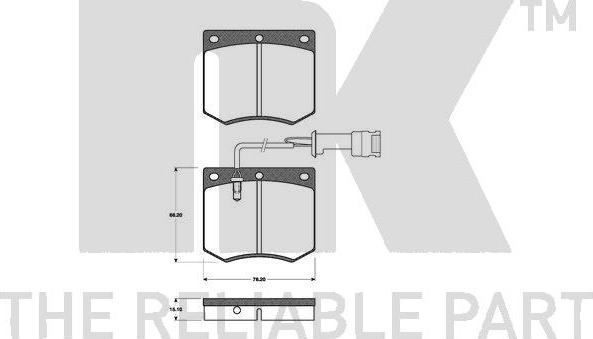 NK 222509 - Тормозные колодки, дисковые, комплект autosila-amz.com