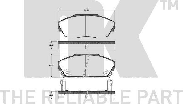 NK 222618 - Тормозные колодки, дисковые, комплект autosila-amz.com