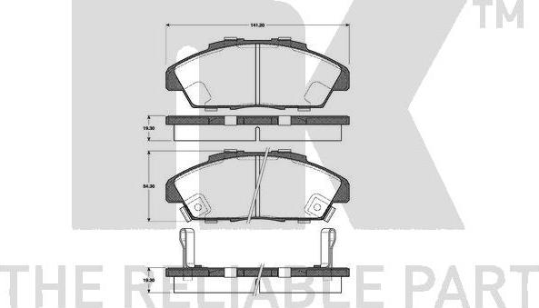 NK 222624 - Тормозные колодки, дисковые, комплект autosila-amz.com