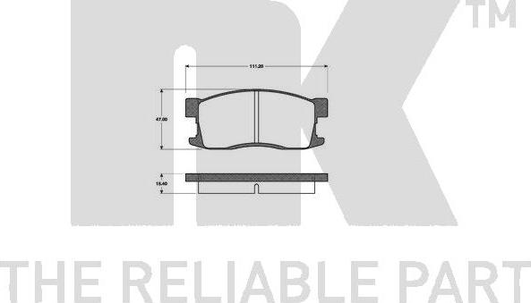 NK 222622 - Тормозные колодки, дисковые, комплект autosila-amz.com