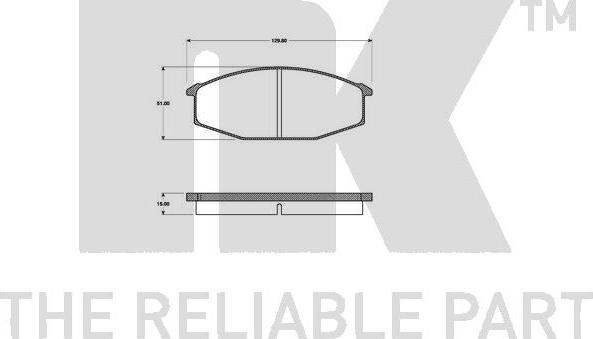 NK 222205 - Тормозные колодки, дисковые, комплект autosila-amz.com