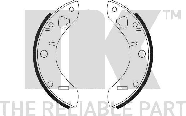 NK 2799011 - Комплект тормозных колодок, барабанные autosila-amz.com