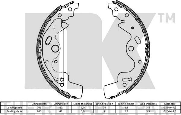 NK 2740699 - Колодки тормозные барабанные LRov Freel 98-06 autosila-amz.com