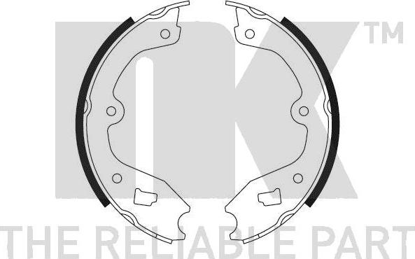 NK 2748265 - Комплект тормозных колодок, барабанные autosila-amz.com