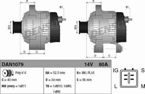 NPS DAN1079 - Генератор autosila-amz.com