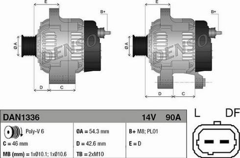 NPS DAN1336 - Генератор autosila-amz.com