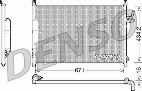 NPS DCN46015 - Конденсатор кондиционера autosila-amz.com