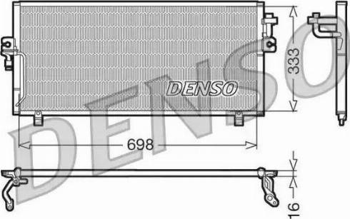 NPS DCN46010 - Конденсатор кондиционера autosila-amz.com