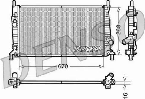 NPS DRM10075 - Радиатор, охлаждение двигателя autosila-amz.com