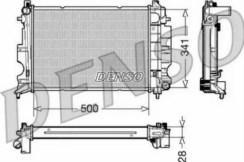 NPS DRM25011 - Радиатор, охлаждение двигателя autosila-amz.com