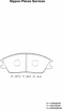 NPS H360A20 - Тормозные колодки, дисковые, комплект autosila-amz.com