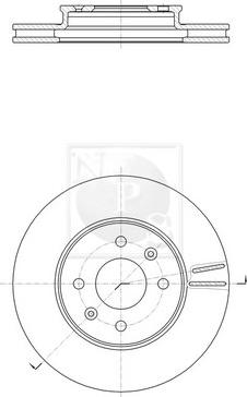 NPS K330A31 - Тормозной диск autosila-amz.com