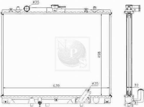 NPS M156I34A - Радиатор, охлаждение двигателя autosila-amz.com