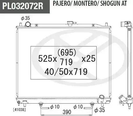 NPS M156I35A - Радиатор, охлаждение двигателя autosila-amz.com