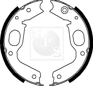 NPS M350I13 - Комплект тормозных колодок, барабанные autosila-amz.com