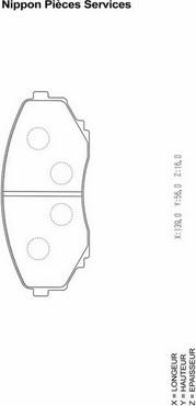 NPS M360A46 - Тормозные колодки, дисковые, комплект autosila-amz.com