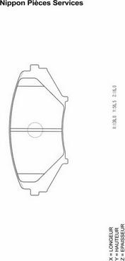 NPS M360A63 - Тормозные колодки, дисковые, комплект autosila-amz.com