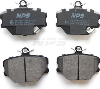 NPS M360Z200 - Тормозные колодки, дисковые, комплект autosila-amz.com