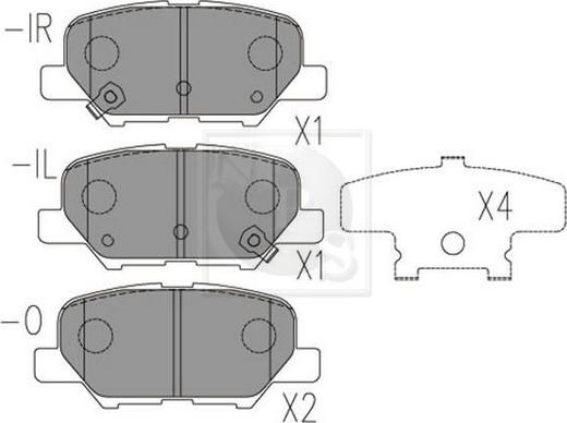 NPS M361A21 - Тормозные колодки, дисковые, комплект autosila-amz.com