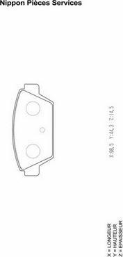 NPS M361I00 - Тормозные колодки, дисковые, комплект autosila-amz.com