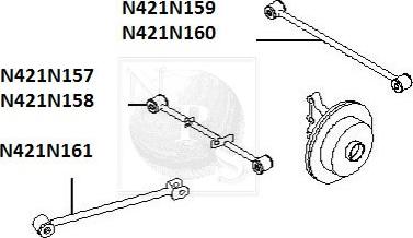 NPS N421N158 - Рычаг подвески колеса autosila-amz.com