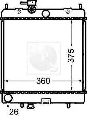 NPS N156N52 - Радиатор, охлаждение двигателя autosila-amz.com