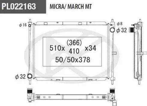 NPS N156N113 - Радиатор, охлаждение двигателя autosila-amz.com