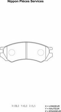 NPS N360N50 - Тормозные колодки, дисковые, комплект autosila-amz.com