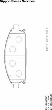 NPS N360N15 - Тормозные колодки, дисковые, комплект autosila-amz.com