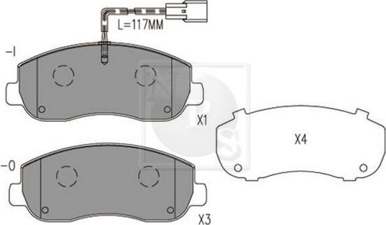 NPS N360N103 - Тормозные колодки, дисковые, комплект autosila-amz.com