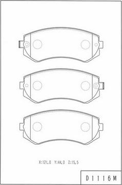 NPS N360N80 - Тормозные колодки, дисковые, комплект autosila-amz.com