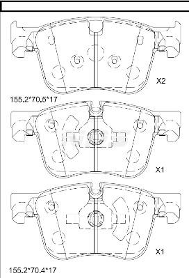 NPS P360A11 - Тормозные колодки, дисковые, комплект autosila-amz.com