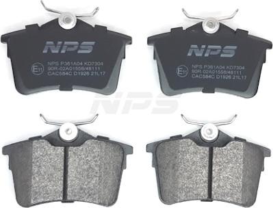 NPS P361A04 - Тормозные колодки, дисковые, комплект autosila-amz.com