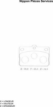 NPS T360A10 - Тормозные колодки, дисковые, комплект autosila-amz.com