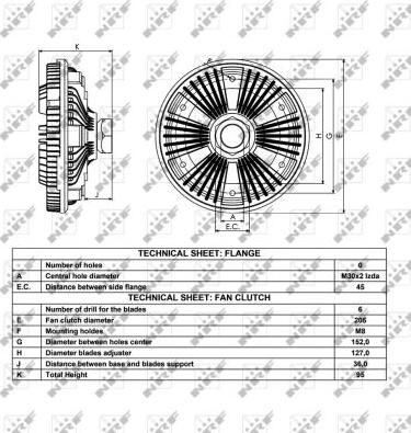 NRF 49053 - Вискомуфта вентилятора радиатора autosila-amz.com