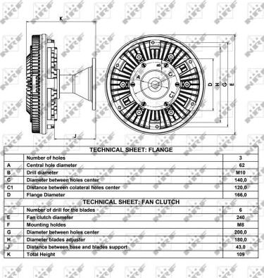 NRF 49010 - Сцепление, вентилятор радиатора autosila-amz.com