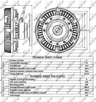 NRF 49018 - Гидромуфта MAN D2866LF20...45 / D2876LF01...20 (С электронной частью) кросс 51066300073, 51066300077 autosila-amz.com