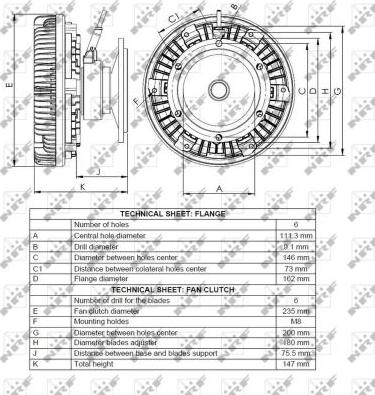 NRF 49070 - Муфта вентилятора MERCEDES Axor/Axor 2 01/2002> autosila-amz.com