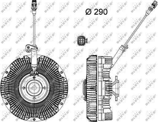 NRF 49168 - Сцепление, вентилятор радиатора autosila-amz.com