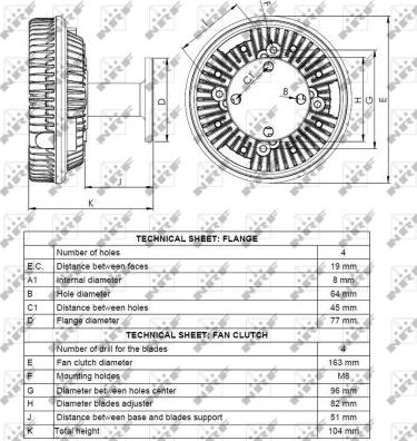 NRF 49129 - Вискомуфта вентилятора радиатора autosila-amz.com