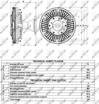 NRF 49121 - Сцепление, вентилятор радиатора autosila-amz.com