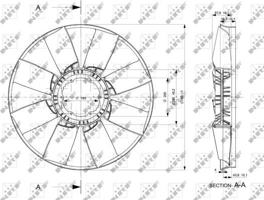 NRF 49806 - Крыльчатка вентилятора autosila-amz.com