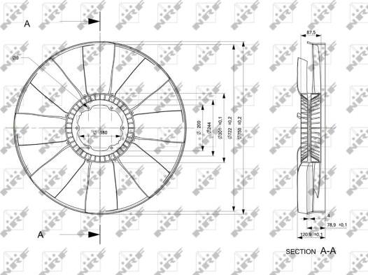 NRF 49802 - Крыльчатка вентилятора MERCEDES Actros 04/1996> autosila-amz.com