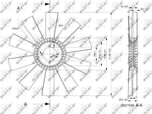 NRF 49828 - 49828 ВЕНТИЛЯТОР РАДИАТОРА NRF, СТРАНА ВВОЗА-ПОЛЬША autosila-amz.com