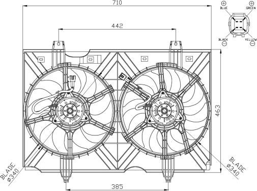 NRF 47942 - Вентилятор, охлаждение двигателя autosila-amz.com
