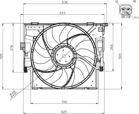 NRF 47956 - Вентилятор, охлаждение двигателя autosila-amz.com