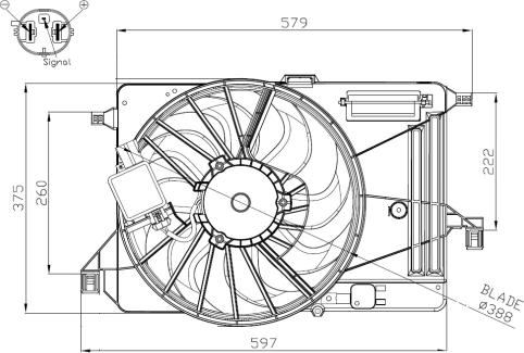 NRF 47964 - Вентилятор, охлаждение двигателя autosila-amz.com