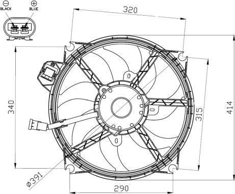 NRF 47965 - Вентилятор, охлаждение двигателя autosila-amz.com