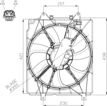 NRF 47934 - Вентилятор, охлаждение двигателя autosila-amz.com